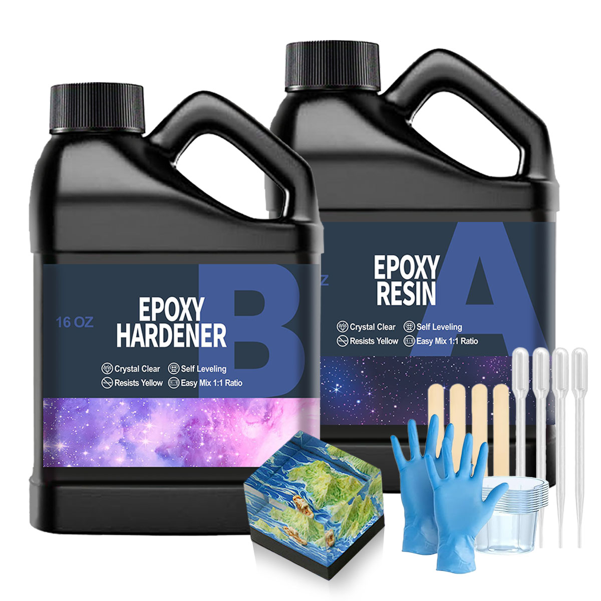 Resin Jewelry Kit - Kit de Resina Epóxi Transparente 32OZ,