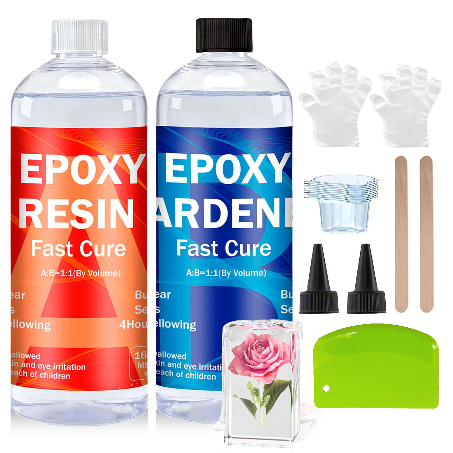 Resin Jewelry Kit - Kit de Resina Epóxi Transparente 8oz/16oz/32oz,