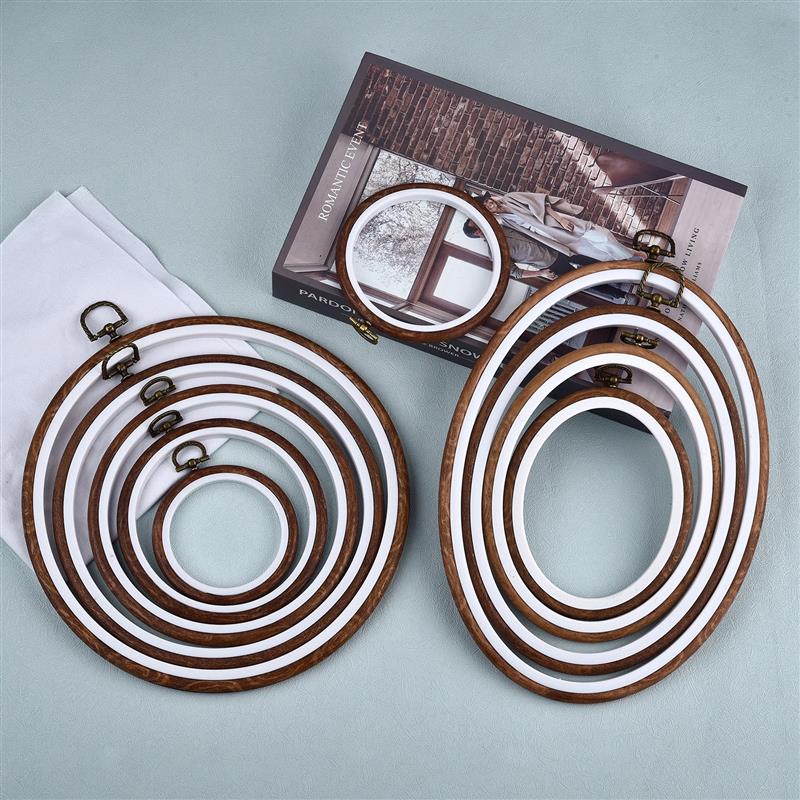 Wood Ring Blank - Conjunto de Bastidores de Bordado Redondos