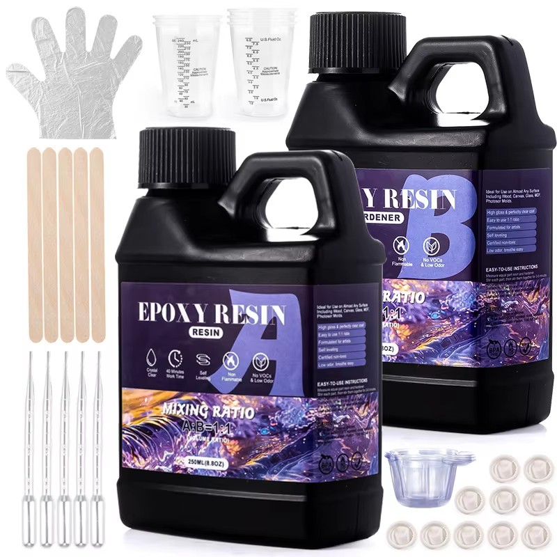 Epoxy Uv Resin Kit - Kit de resina epóxi 1:1 de