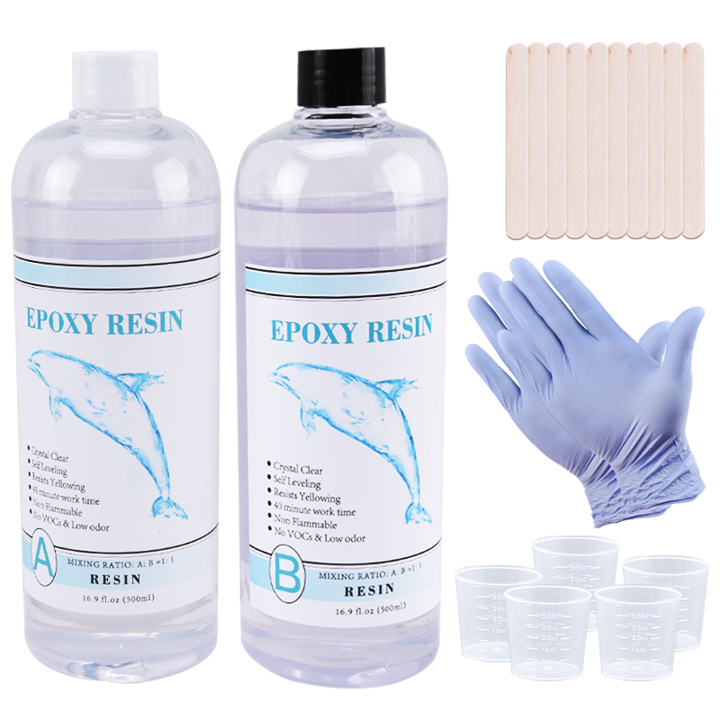 Epoxy Uv Resin Kit - 1:1 resina epóxi transparente cristal claro