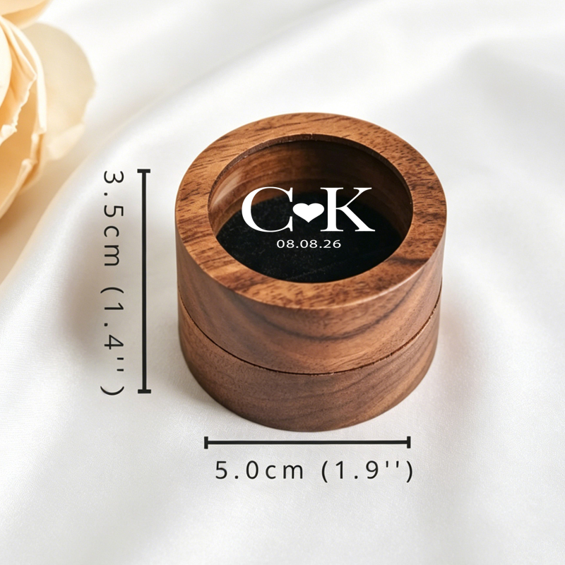 Caixa de Anel de Casamento Per - Wood Ring Blank avaliação e preço