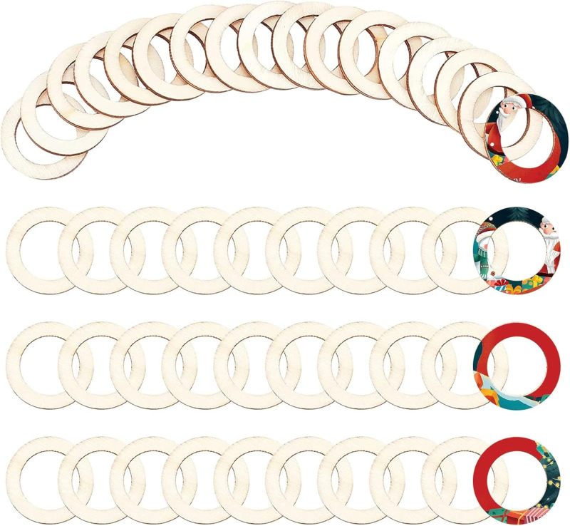 Círculos de madeira inacabados - Wood Ring Blank avaliação e preço
