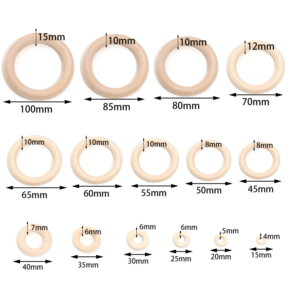 2-10 peças/lote Anéis Redondos - Wood Ring Blank avaliação e preço